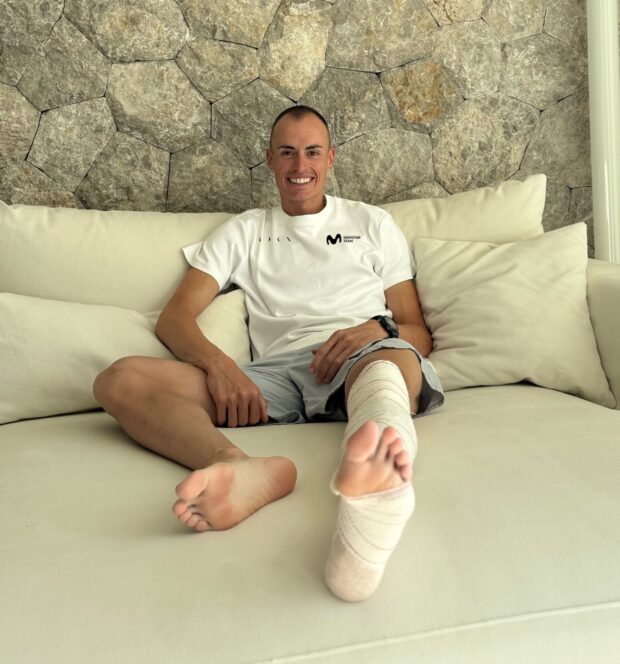 Enric Mas following his operation
