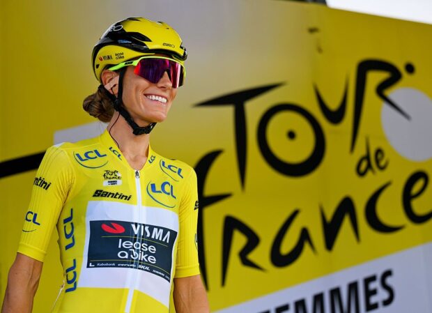 PRAZ-SUR-ARLY, FRANCE - AUGUST 03: Pauline Ferrand-Prevot of France and Team Visma