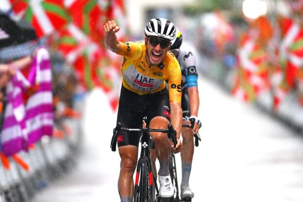 Itzulia Basque Country 2025: Joâo Almeida crosses the last finish line to celebrate overall victory
