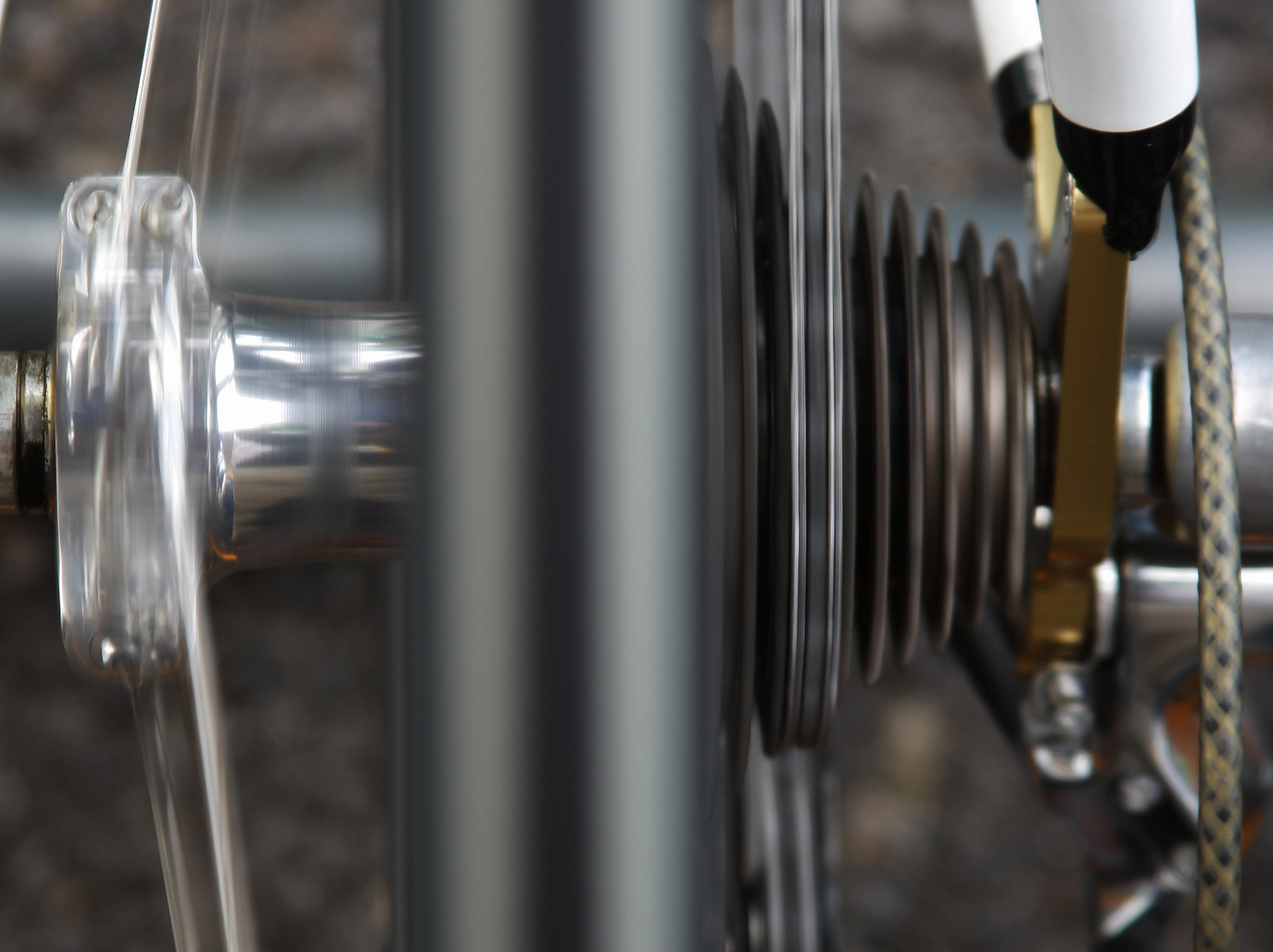 Rueda trasera y piñones de una bicicleta.