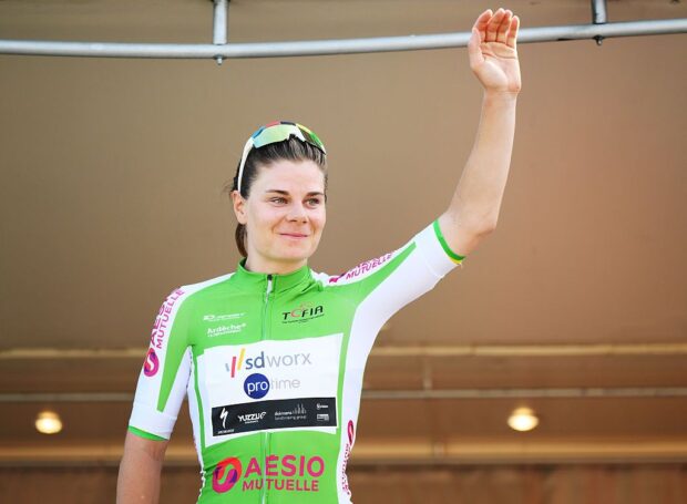 Lotte Kopecky in her last race of 2025, the Tour de l'Ardeche