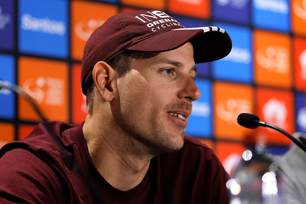 ADELAIDE, AUSTRALIA - JANUARY 20: Sam Welsford of Australia and Team INEOS Grenadiers during the Press Conference prior to the 26th Santos Tour Down Under 2026 - Prologue a 3.6km individual time trial stage from Adelaide to Adelaide / #UCIWT / on January 20, 2026 in Adelaide, Australia. (Photo by Con Chronis/Getty Images)