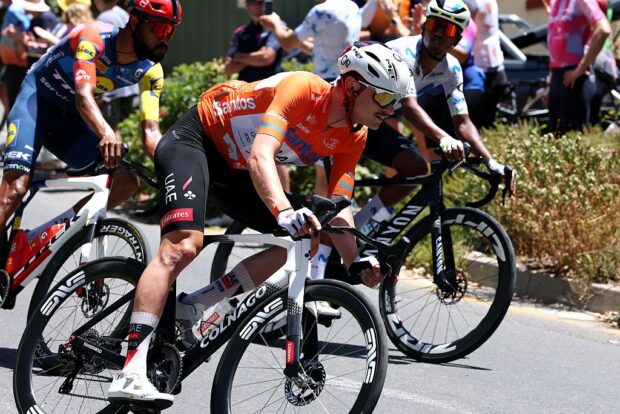 Jay Vine (UAE Team Emirates-XRG) earlier in stage 5 of Tour Down Under