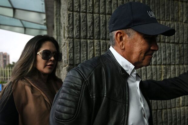 Lucho Herrera enters court in Bogotá, Colombia in June 2025 to make a statement about the ongoing missing persons case