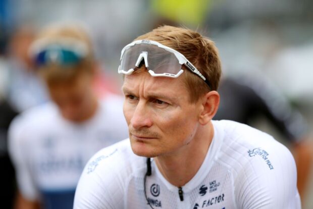 GATESHEAD, ENGLAND - SEPTEMBER 10: André Greipel of Germany and Team Israel Start-Up Nation prepares for the race prior to the 17th Tour of Britain 2021, Stage 6 a 198km stage from Carlisle to Gateshead / @TourofBritain / #TourofBritain / on September 10, 2021 in Gateshead, England. (Photo by Alex Livesey/Getty Images)