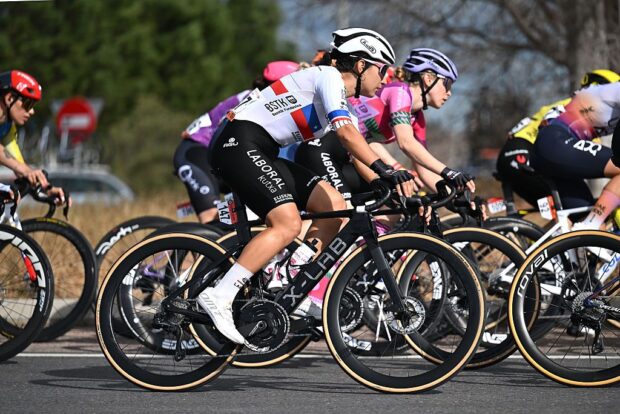 VILA-REAL, SPAIN - FEBRUARY 13: Catalina Anais Soto of Chile and Team Laboral Kutxa - Fundación Euskadi competes during the 10th Setmana Ciclista - Volta Femenina de la Comunitat Valenciana 2026, Stage 2 a 115.5km stage from Vila-Real to Vila-Real on February 13, 2026 in Vila-Real, Spain. (Photo by Szymon Gruchalski/Getty Images)