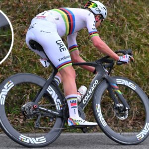 Pogacar riding Enve 6.7 wheels