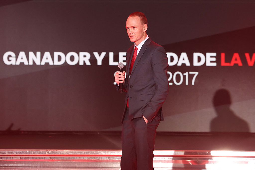 Chris Froome during the 2026 Vuelta a España presentation