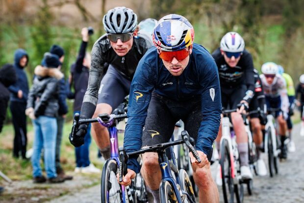 GENT, BELGIUM - FEBRUARY 28: Thomas Pidcock of Pinarello Q36.5 Pro Cycling Team of Great Britain during the match between Omloop Nieuwsblad v Men Elite at the Gent on February 28, 2026 in Gent Belgium (Photo by Pim Waslander/Soccrates/Getty Images)