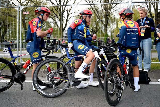 Lidl-Trek riders at a recent race in 2026