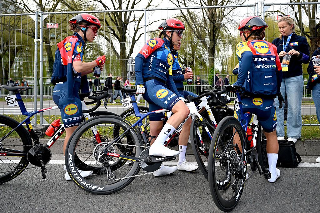 Lidl-Trek riders at a recent race in 2026