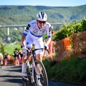 Dutch Demi Vollering of FDJ United-SUEZ pictured in action at La Redoute during the women elite race of the Liege-Bastogne-Liege UCI World Tour one day cycling race, 156km from Bastogne to Liege, Sunday 26 April 2026. BELGA PHOTO ELIAS ROM (Photo by ELIAS ROM / BELGA MAG / Belga via AFP)