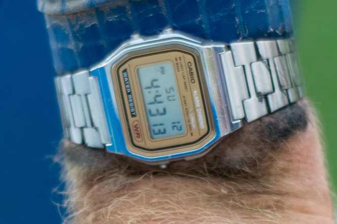 Un reloj Casio usado por Jakob S&ouml;derqvist en Paris-Roubaix