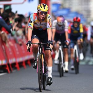 Kopecky finishes the stage