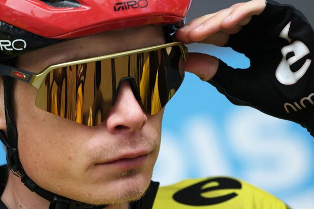 Jonas Vingegaard waits for the start of the 1st stage of the Paris-Nice