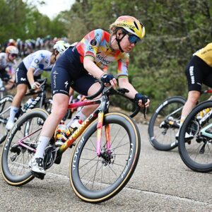 ASTORGA, SPAIN - MAY 07: Anna van der Breggen of Netherlands and Team SD Worx - Protime competes during the 12th La Vuelta Femenina 2026, Stage 5 a 119.6km stage from Leon to Astorga / #UCIWWT / on May 07, 2026 in Astorga, Spain. (Photo by Szymon Gruchalski/Getty Images)