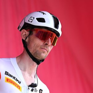 NESSEBAR, BULGARIA - MAY 08: Derek Gee-West of Canada and Team Lidl - Trek prior to the 109th Giro d&amp;apos;Italia 2026, Stage 1 a 147km stage from Nessebar to Burgas / #UCIWT / on May 08, 2026 in Nessebar, Bulgaria. (Photo by Dario Belingheri/Getty Images)