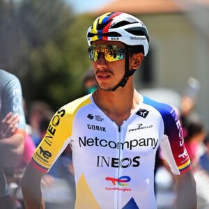 CATANZARO, ITALY - MAY 12: Egan Bernal of Colombia and Netcompany INEOS Cycling Team prior to the 109th Giro d&amp;apos;Italia 2026, Stage 4 a 138km stage from Catanzaro to Cosenza / #UCIWT / on May 12, 2026 in Catanzaro, Italy. (Photo by Tim de Waele/Getty Images)