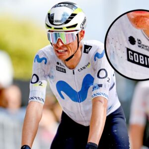 FERMO, ITALY - MAY 16: Enric Mas of Spain and Team Movistar crosses the finish line during the 109th Giro d'Italia 2026, Stage 8 a 156km stage from Chieti to Fermo 315m / #UCIWT / on May 16, 2026 in Fermo, Italy. (Photo by Dario Belingheri/Getty Images)
