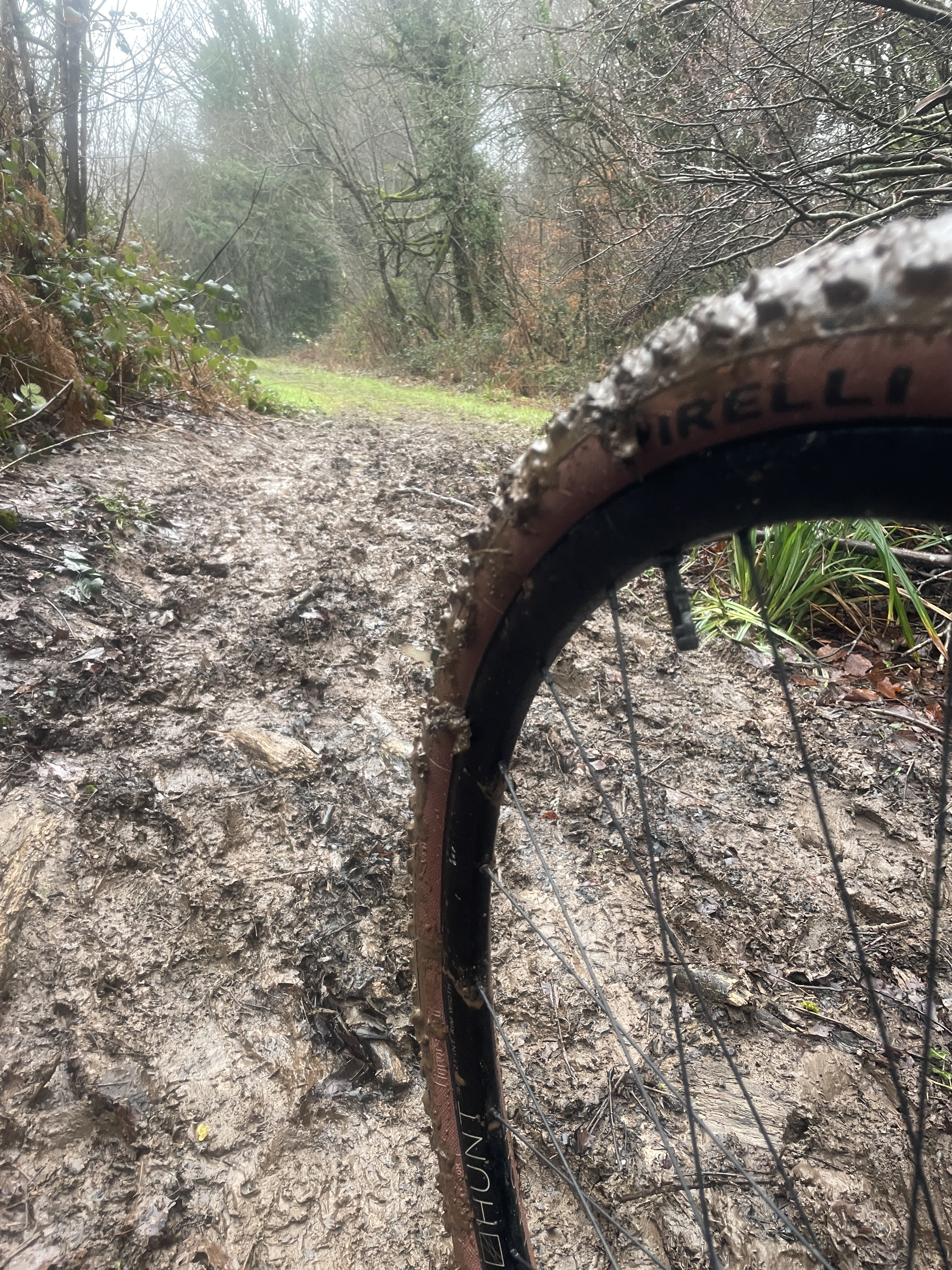 Neumáticos en el barro