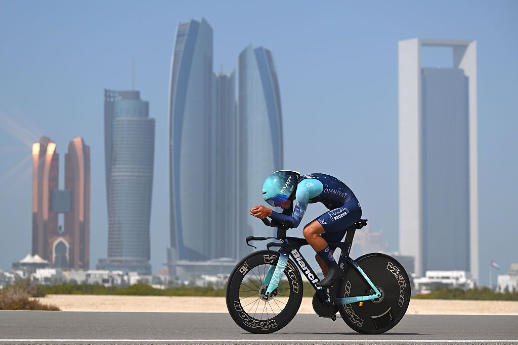 Afonso Eulalio of Portugal and Team Bahrain - Victorious competes during the 8th UAE Tour 2026, Stage 2 a 12.2km individual time trial stage