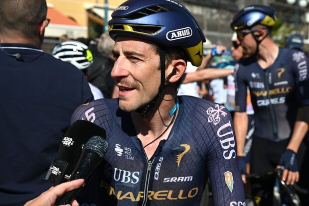 CHIAVARI, ITALY - MAY 20: Chris Harper of Australia and Team Pinarello Q36.5 Pro Cycling meets the media press after during the 109th Giro d'Italia 2026, Stage 11 a 195km stage from Porcari to Chiavari / #UCIWT / on May 20, 2026 in Chiavari, Italy. (Photo by Dario Belingheri/Getty Image)