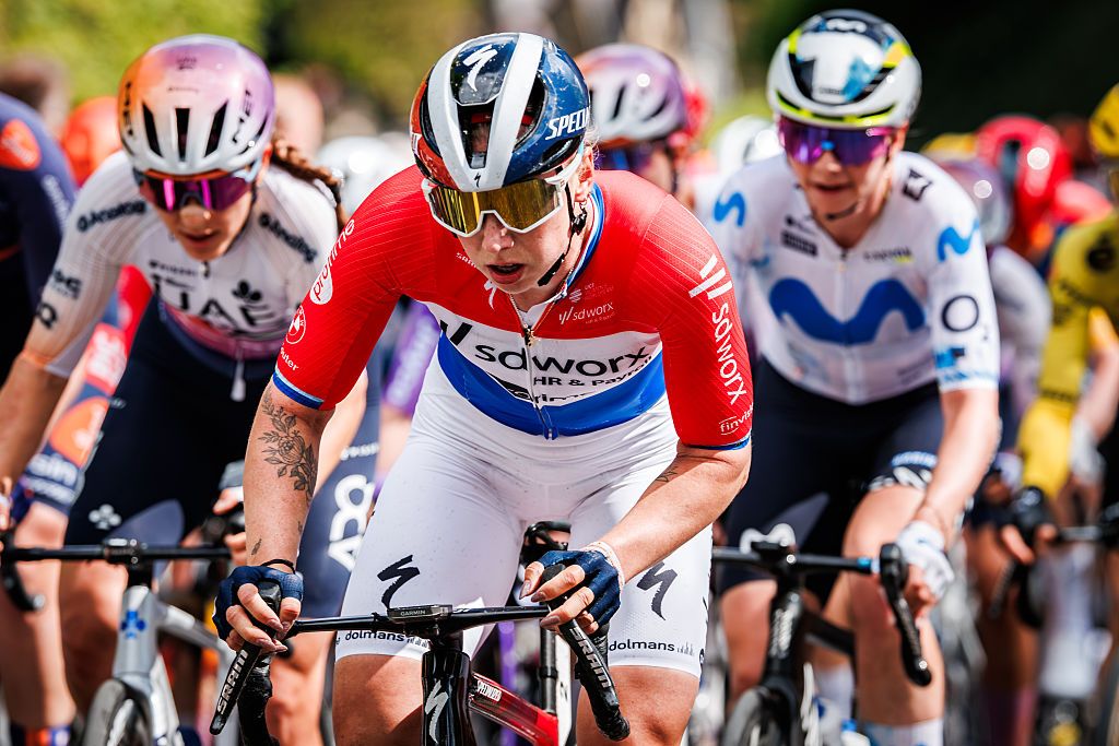 MAASTRICHT, NETHERLANDS - APRIL 19: Lorena Wiebes of Team SD Worx Protime of Netherlands during the match between Amstel Gold Race v Women Elite at the Vrijhof on April 19, 2026 in Maastricht Netherlands (Photo by Pim Waslander/Soccrates/Getty Images)