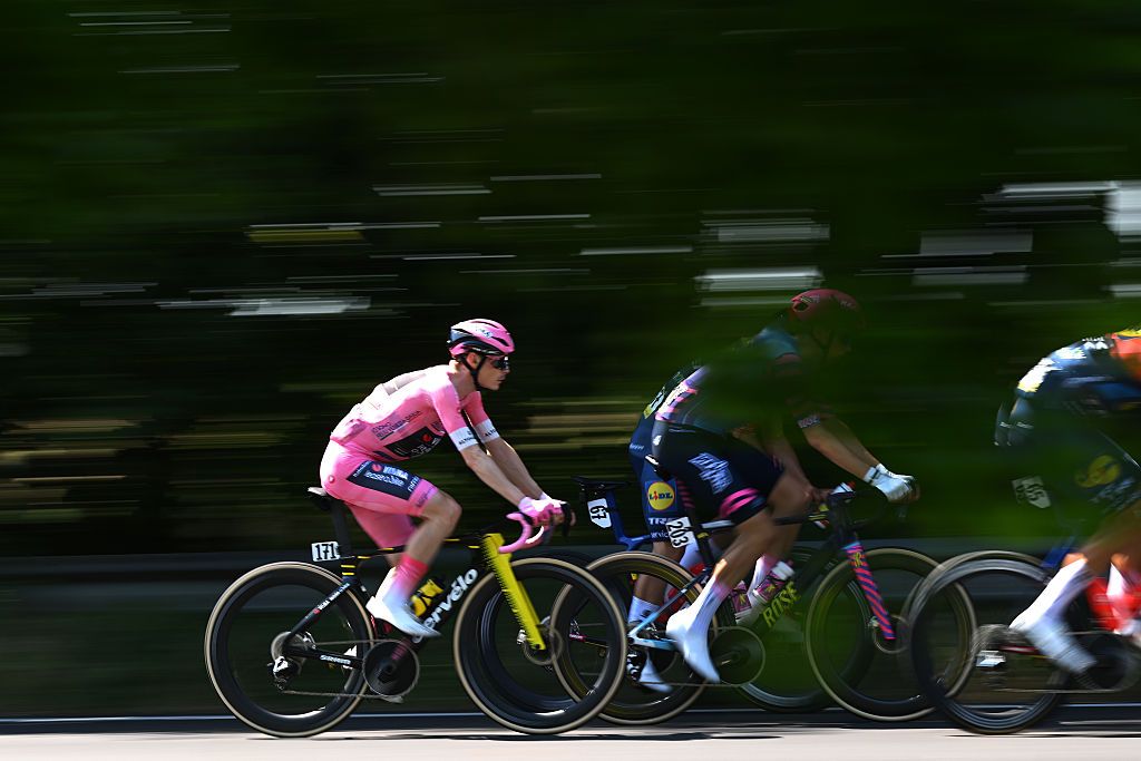 2026 Giro d'Italia stage 15: Jonas Vingegaard during the race