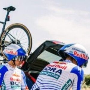 An unknown black Specialized bike atop a team car