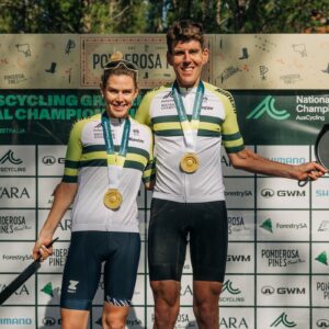 Tiffany Cromwell (Canyon-SRAM zondacrypto) and Mark O'Brien (Trappist) clinch the 2025 title at the AusCycling Gravel National Championships in South Australia at Ponderosa Pines