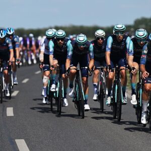 Martin Svrcek (Soudal-Quickstep) leading the peloton on stage 2 of Tour de Hongrie