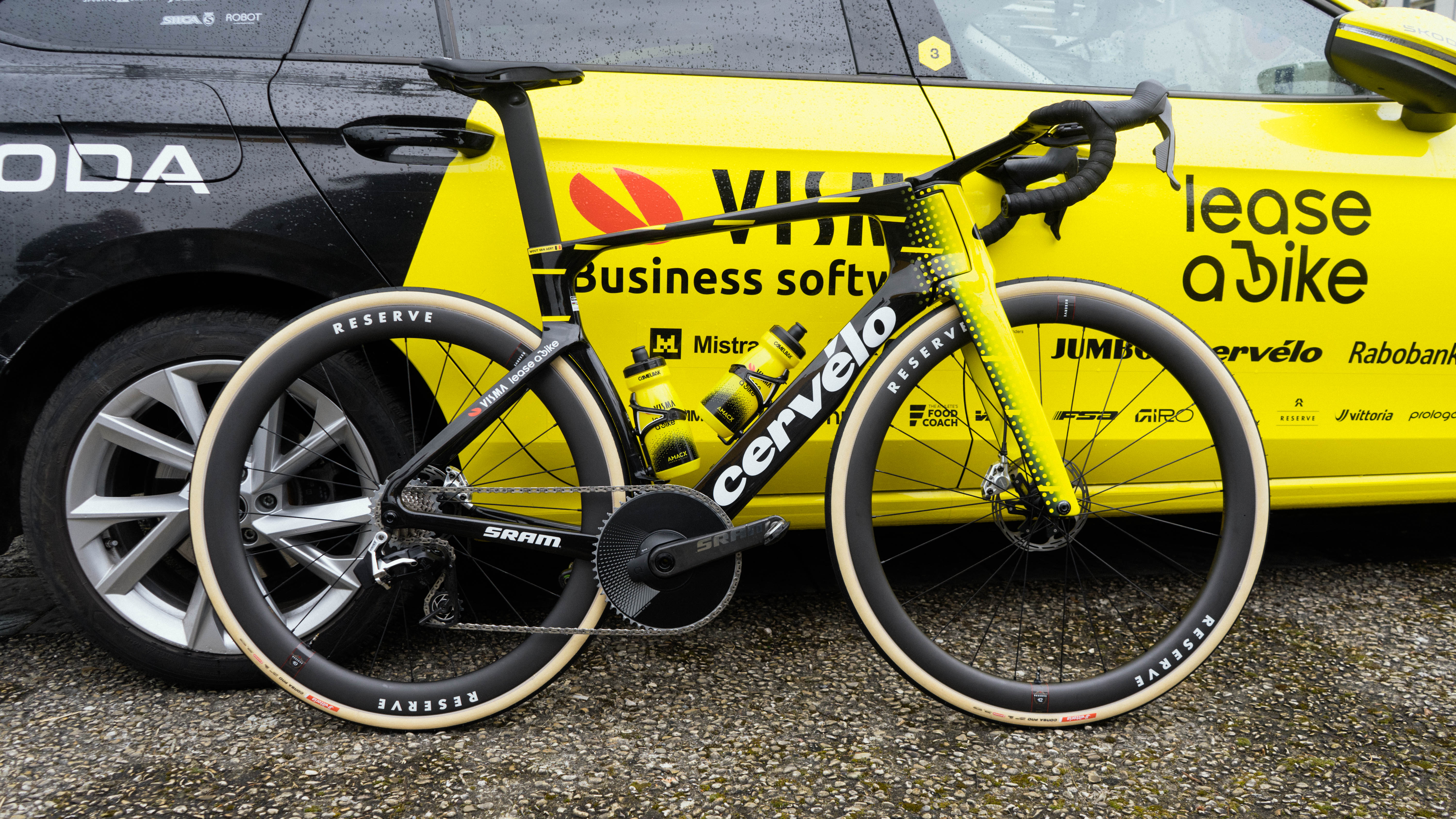 La bicicleta Paris Roubaix Cervelo de Wout van Aert