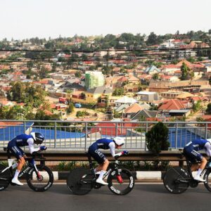 2026 Road World Championships: Paul Seixas as part of the silver-medal-winning French TTT team in the mixed relay event