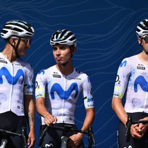 VIZILLE, FRANCE - JUNE 07: Diego Pescador of Colombia and Team Movistar (C) prior to the 78th Tour Auvergne-Rhone-Alpes 2026, Stage 1 a 146.2km stage from Vizille to Saint-Ismier / #UCIWT / on June 07, 2026 in Vizille, France. (Photo by Dario Belingheri/Getty Images)