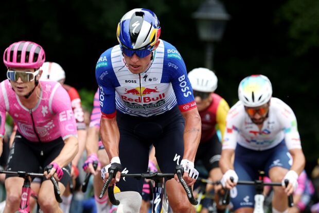 Tour of Slovenia leader Laurence Pithie in a race earlier this year