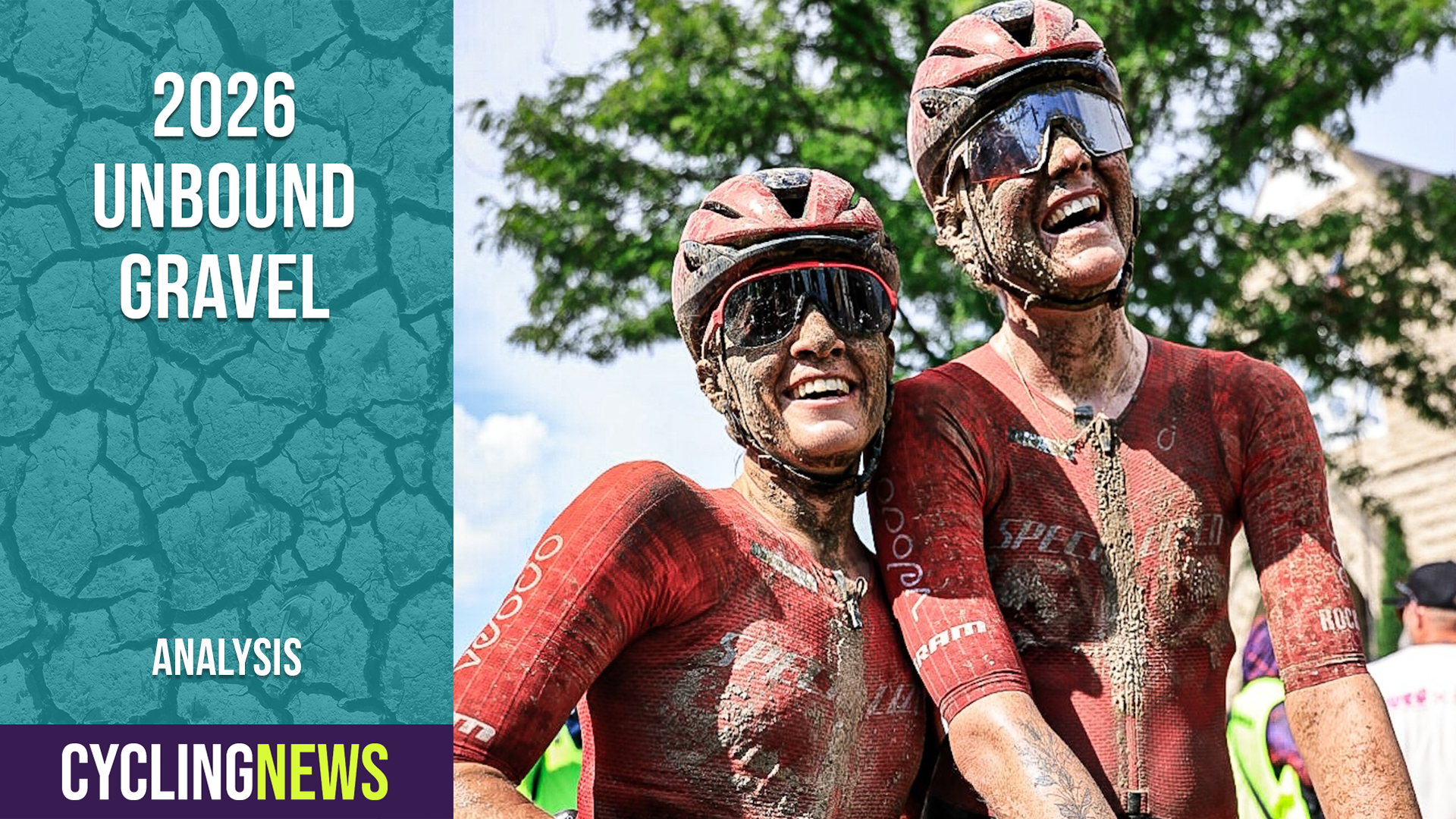 Conclusiones de Unbound 200: Sofía Gómez Villafañe (izquierda) y Geerike Schreurs (derecha) van 1-2 en la carrera élite femenina en 2026 Unbound Gravel 200 para Specialized Off-road