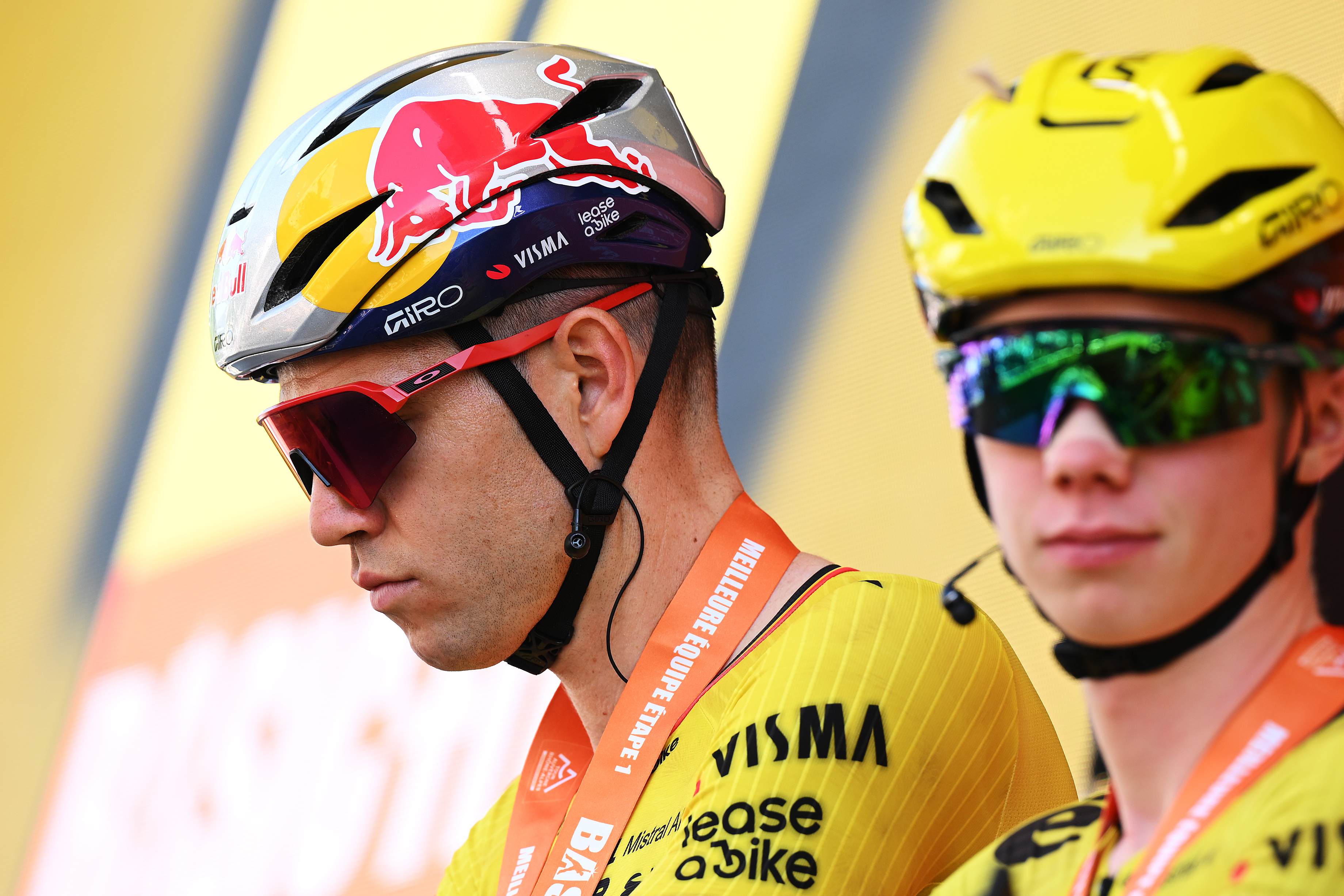 LE PUY-EN-VELAY, FRANCIA - 8 DE JUNIO: Wout van Aert de Bélgica y el equipo Visma | Alquile una bicicleta antes del 78° Tour Auvergne-Rhone-Alpes 2026, Etapa 2, una etapa de 234,3 km desde Saint-Martin-le-Vinoux hasta Le Puy-en-Velay 624m / #UCIWT / el 8 de junio de 2026 en Le Puy-en-Velay, Francia. (Foto de Dario Belingheri/Getty Images)