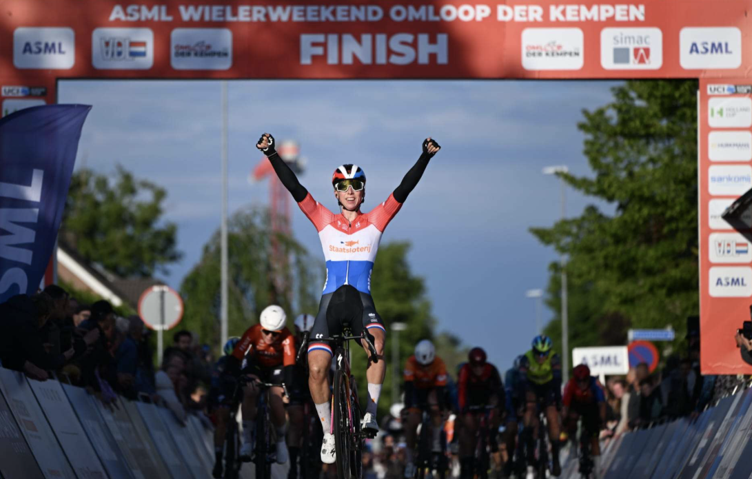 La campeona holandesa Lorena Wiebes ganó el Simac Omloop der Kempen Ladies 2026 para su selección nacional