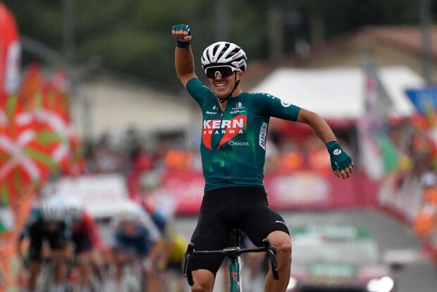 2024 Vuelta a España stage 18: Urko Berrade celebrates the win