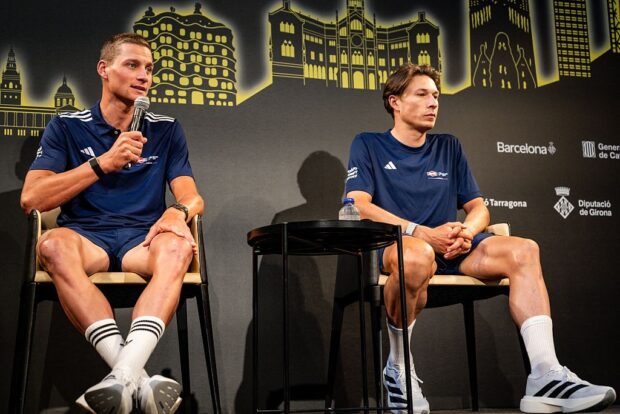 2026 Tour de France: Mathieu van der Poel and Jasper Philipsen at the pre-race press conference