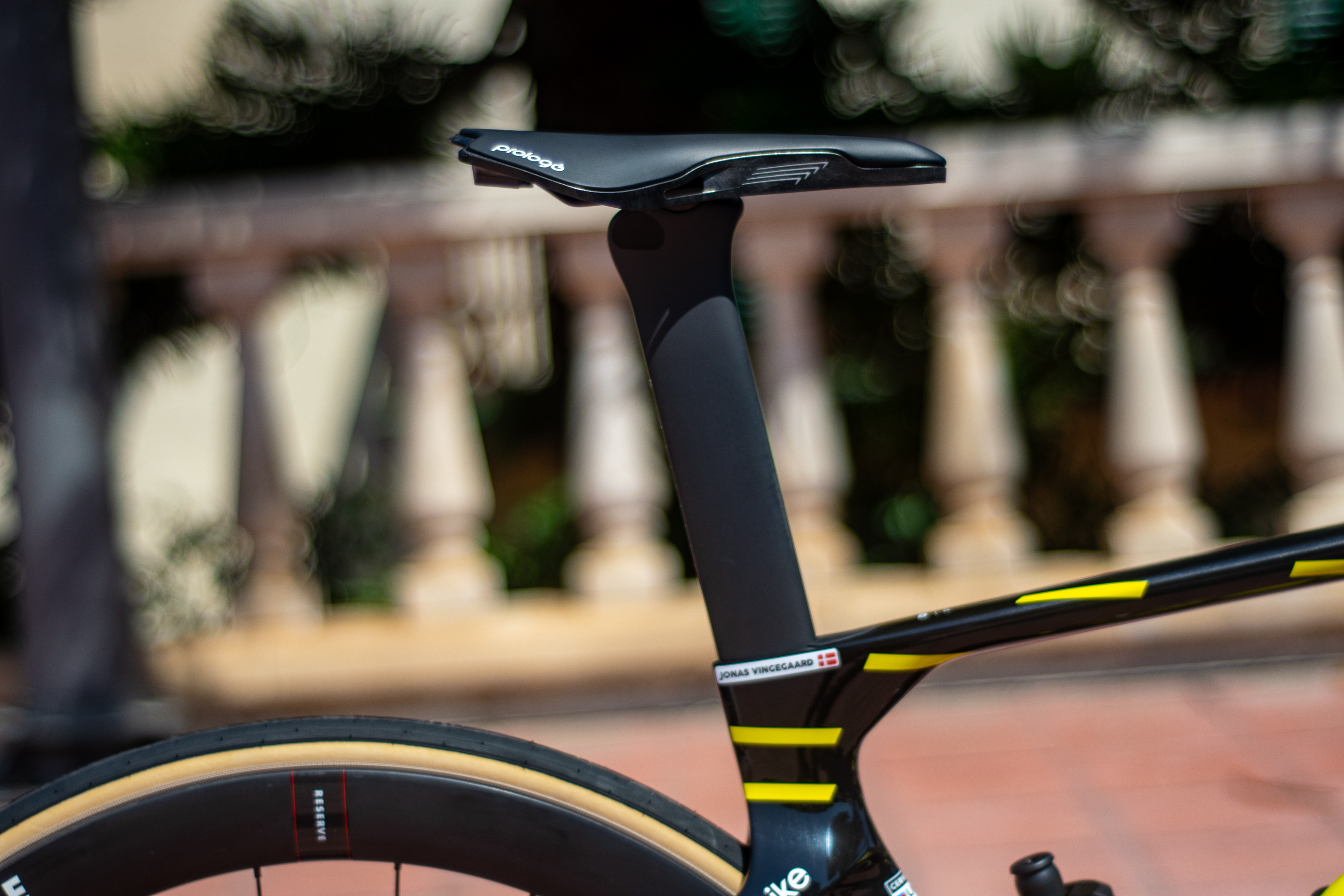 La bicicleta de carreras Cervelo S5 Tour de Francia de Jonas Vingegaard