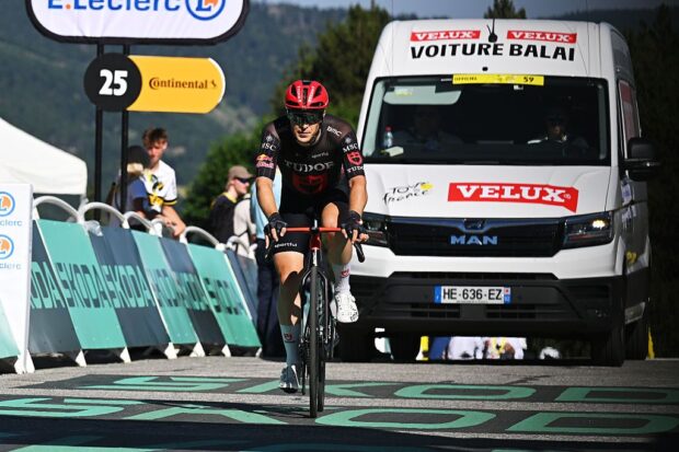 Tour de France stage 3: Arvid De Kleijn finishes just ahead of the broom wagon to remain in the race