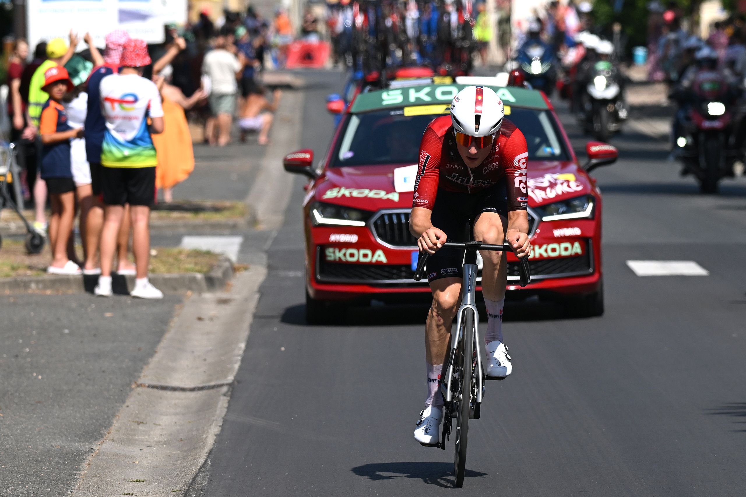 "No estoy realmente orgulloso": el dolor del Tour de Francia para Liam Slock, ya que el intento de molestar a los velocistas con 40 km en solitario se queda corto en la etapa 8