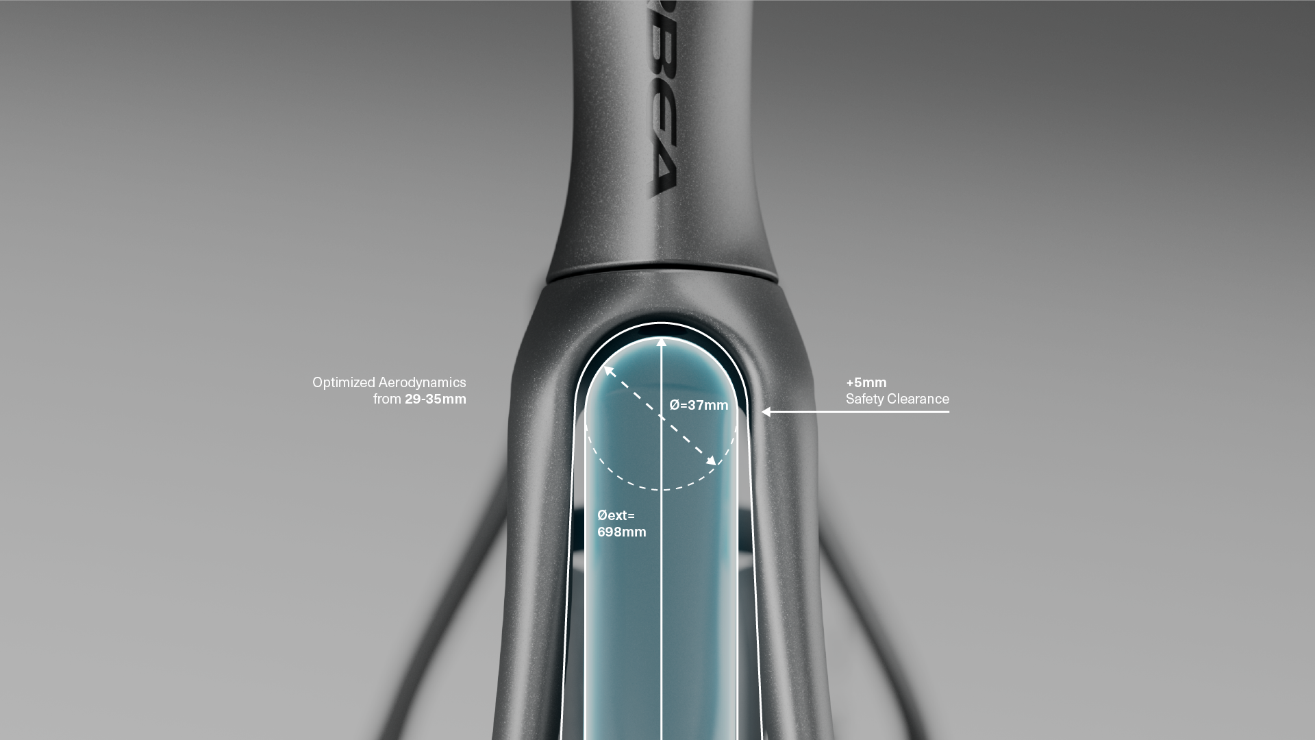 Tyre render front fork