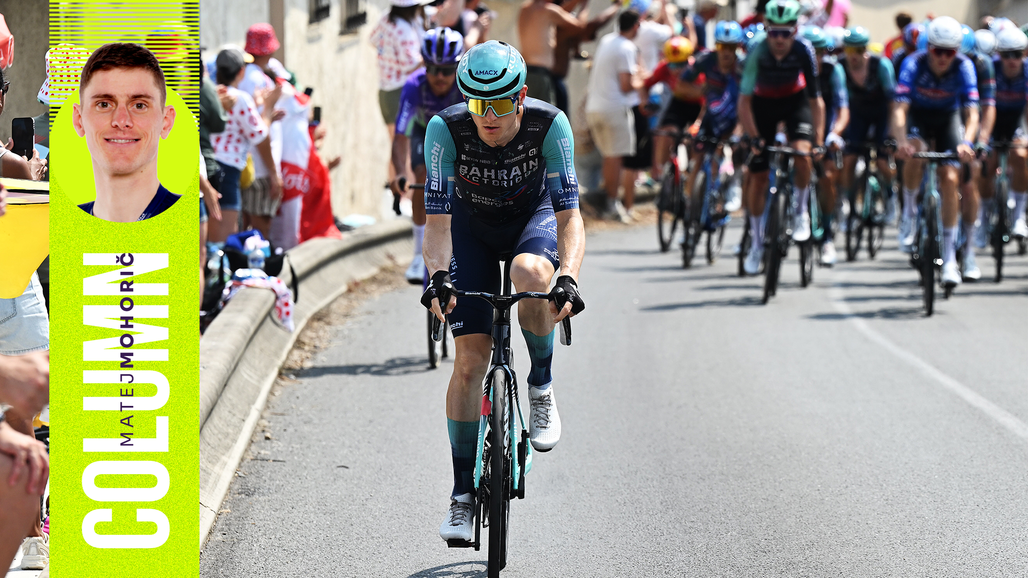 Matej Mohoric de Bahrein - Ataques victoriosos en la etapa 7 del Tour de Francia. (Foto de Tim de Waele/Getty Images)