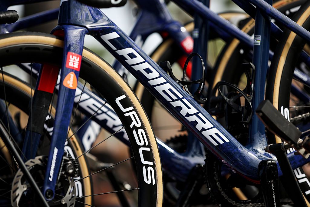 Team Picnic Postnl, Lapierre bikes during the 104th Volta Ciclista a Catalunya 2025, Stage 3 from Viladecans The Style Outlets to La Molina on March 26, 2025, in Viladecans, Spain. (Photo by Gongora/NurPhoto via Getty Images)