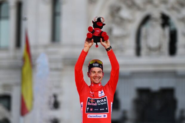 Primoz Roglic (Red Bull Bora - hansgrohe) wins the 2024 Vuelta a España. (Photo by Tim de Waele/Getty Images)