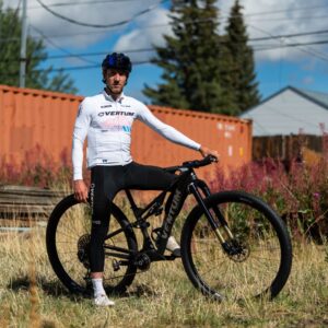 Mike Woods displays Silca's new RG-3 gravel tyre in 32x2.4" size option