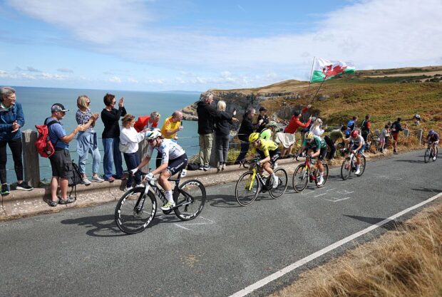 Liane Lippert (Movistar) during stage 3 of the 2026 Tour of Britain Women on The Great Orme, Wales. (Photo by Matt McNulty/Getty Images)