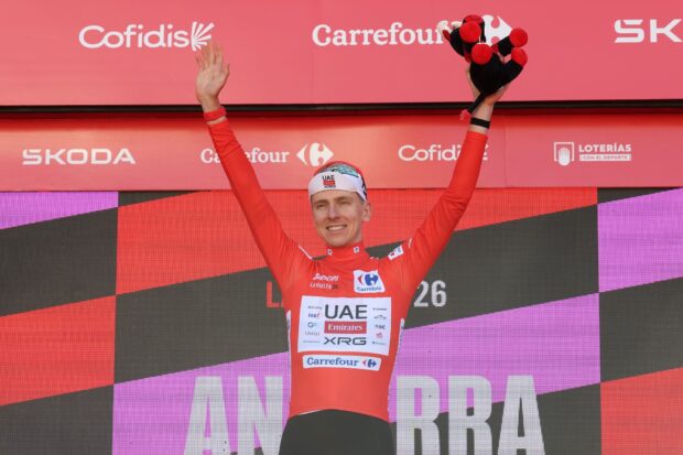 Clasificación general de la Vuelta a España: Tadej Pogačar mantiene el maillot rojo tras un sprint reducido en la etapa 5